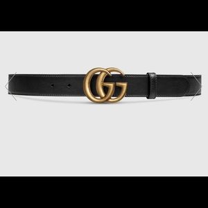 Gucci medium width leather belt